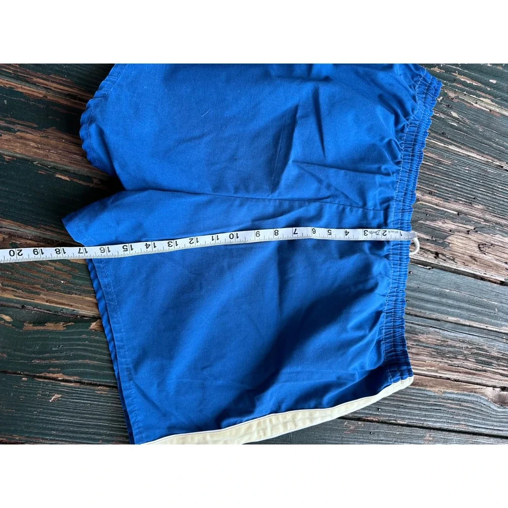 Vintage Towncraft 1927 Mens Royal Blue Swim Trunks Side Stripe Mesh Liner Small
